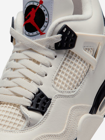 JORDAN Air Jordan 4 Retro OG 'Flight Club' Sail University Red Bianco nero