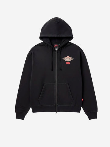 JORDAN Felpa con cappuccio nera e zip a due vie x Levi's Nero