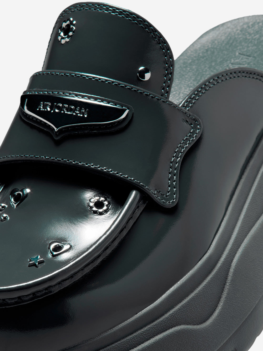 JORDAN W Air Jordan mule in nero con applicazioni Nero Urbanstaroma