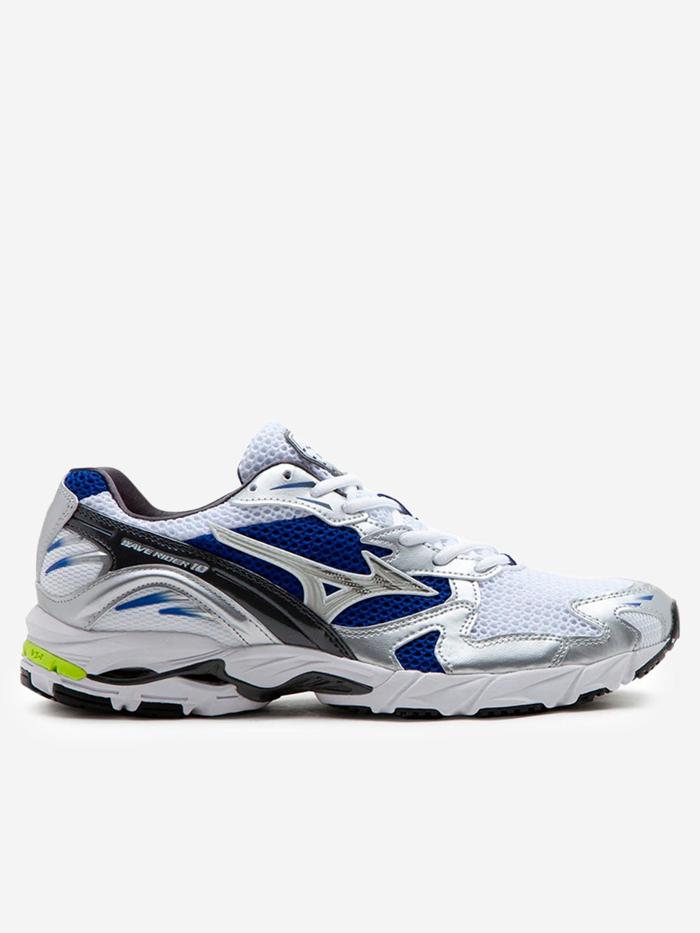 MIZUNO SL Wave Rider 10 bianche e argento con blu Bianco blu Urbanstaroma
