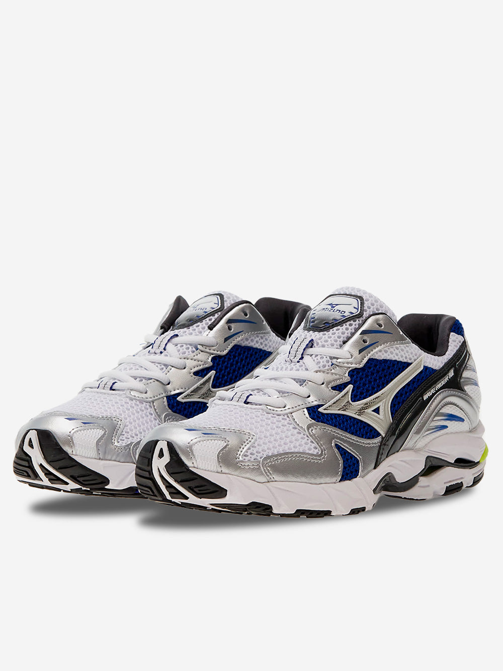 MIZUNO SL Wave Rider 10 bianche e argento con blu Bianco blu Urbanstaroma