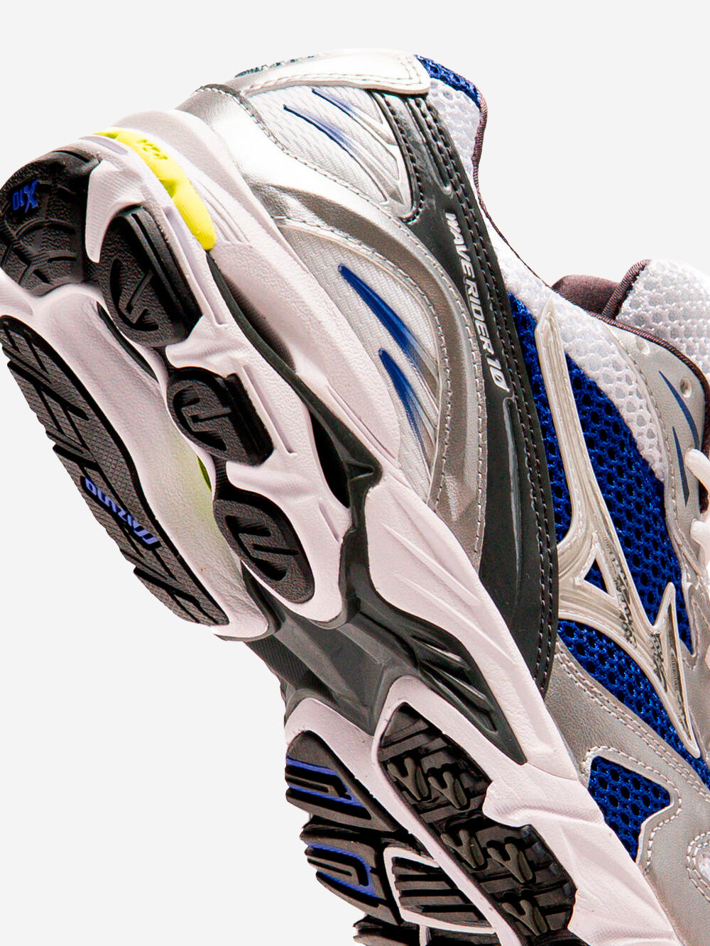 MIZUNO SL Wave Rider 10 bianche e argento con blu Bianco blu Urbanstaroma