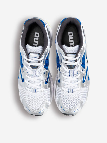 MIZUNO SL Wave Rider 10 bianche e argento con blu Bianco blu