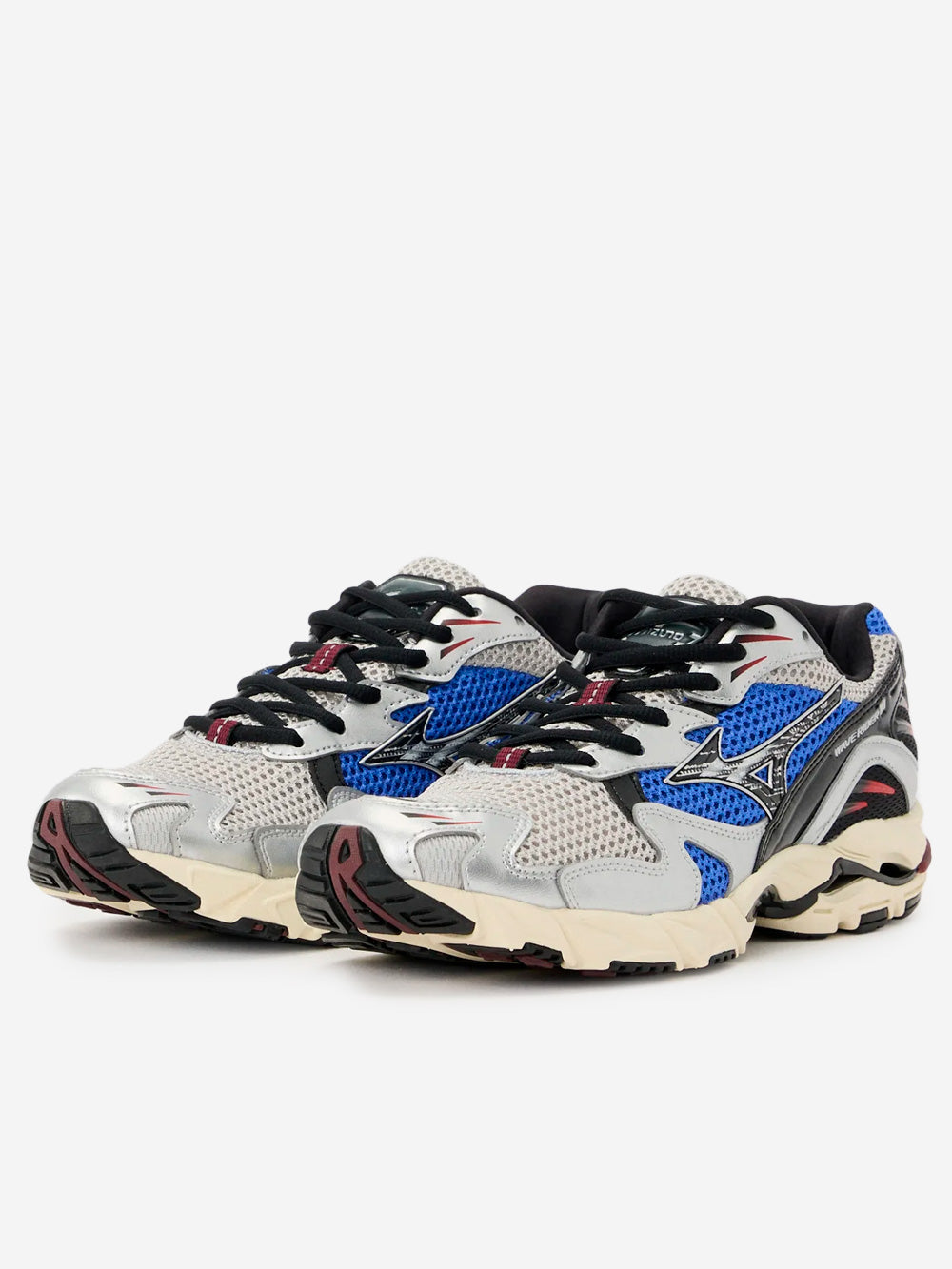 MIZUNO Wave Rider 10 argento con blu Grigia blu Urbanstaroma