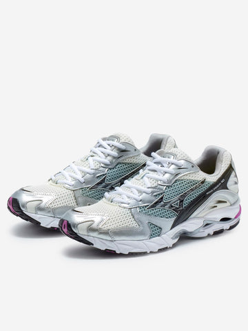 MIZUNO SL Wave Rider 10 bianche e nere con slate blue Multicolor