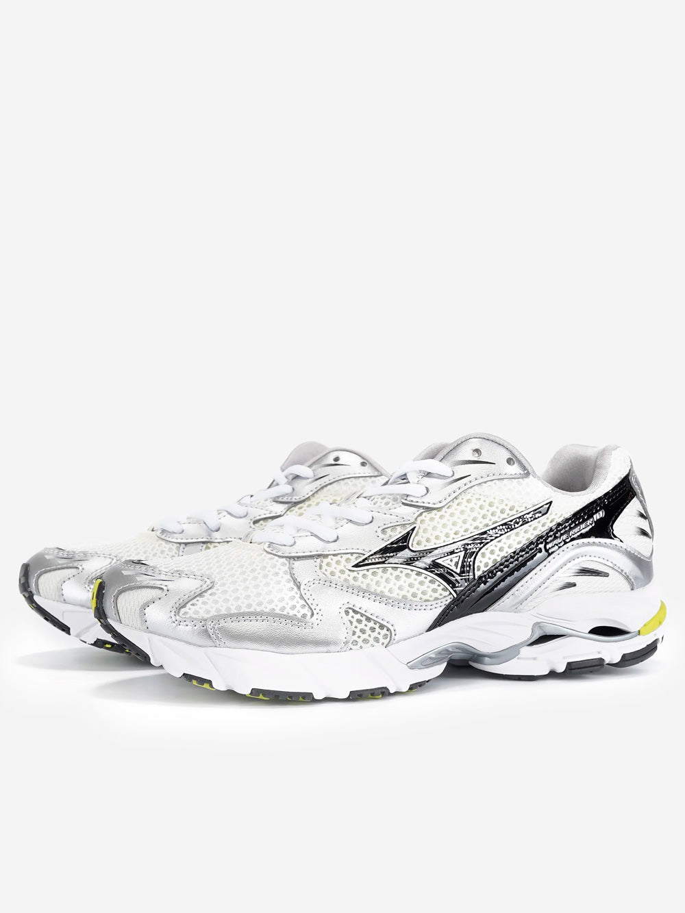 MIZUNO SL Wave Rider 10 bianche e argento con lime Multicolor Urbanstaroma
