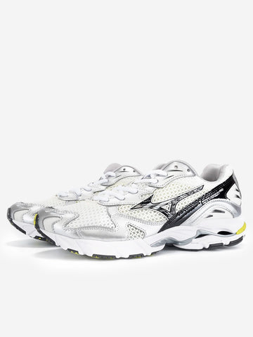 MIZUNO SL Wave Rider 10 bianche e argento con lime Multicolor