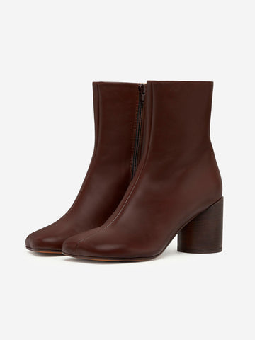 MM6 MAISON MARGIELA Stivaletti anatomici marroni in nappa Marrone