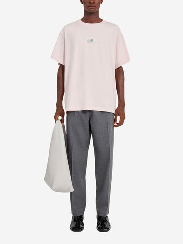 MM6 MAISON MARGIELA T-shirt numeric in cotone rosa relaxed fit Rosa
