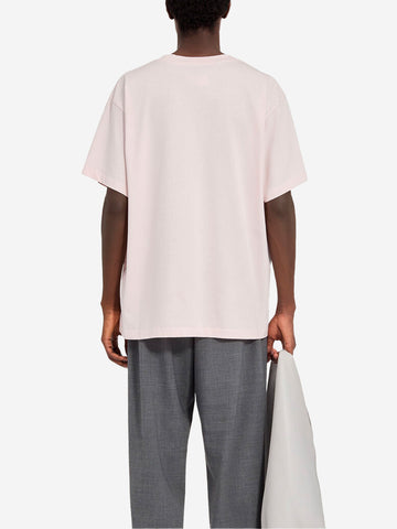 MM6 MAISON MARGIELA T-shirt numeric in cotone rosa relaxed fit Rosa