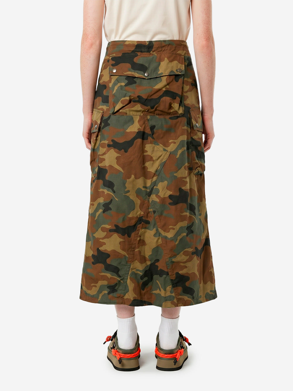 NEEDLES Gonna lunga svasasta camouflage in cotone ripstop Camouflage Urbanstaroma