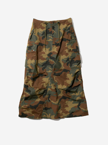 NEEDLES Gonna lunga svasasta camouflage in cotone ripstop Camouflage