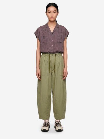 NEEDLES Pantaloni HD Fatigue balloon verde oliva Oliva