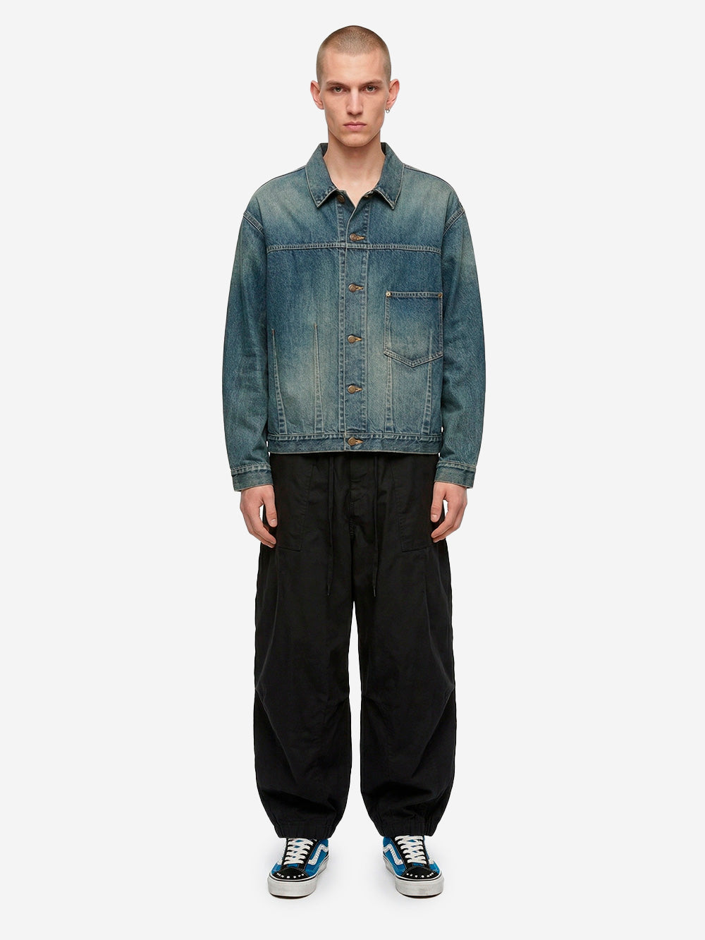 NEEDLES Pantaloni HD Fatigue balloon neri Nero Urbanstaroma