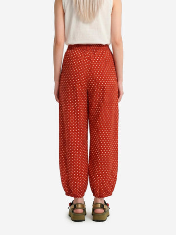 NEEDLES Pantaloni HD in misto rayon con jacquard a cuori Rosso bianco