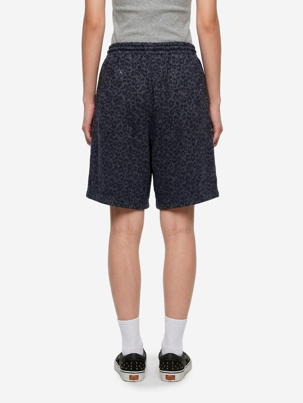 NEEDLES Shorts HD String Cowboy in jacquard di rayon leopardato Navy Urbanstaroma
