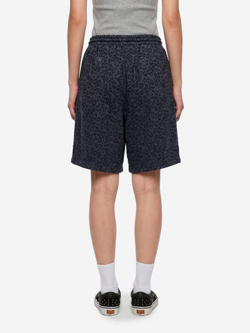 NEEDLES Shorts HD String Cowboy in jacquard di rayon leopardato Navy