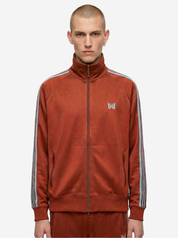 Chaqueta de chándal roja de suave tejido sintético