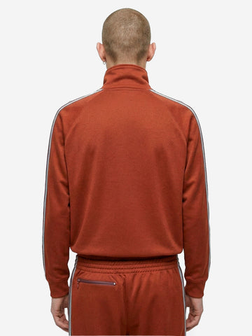 Chaqueta de chándal roja de suave tejido sintético