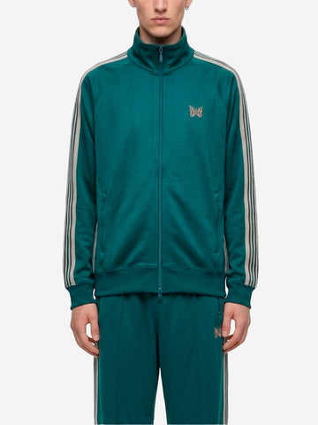 Chaqueta de chándal verde en suave tejido sintético