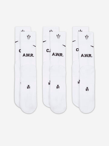 NIKE Calze media lunghezza bianche NOCTA x Drake (x3) Bianco