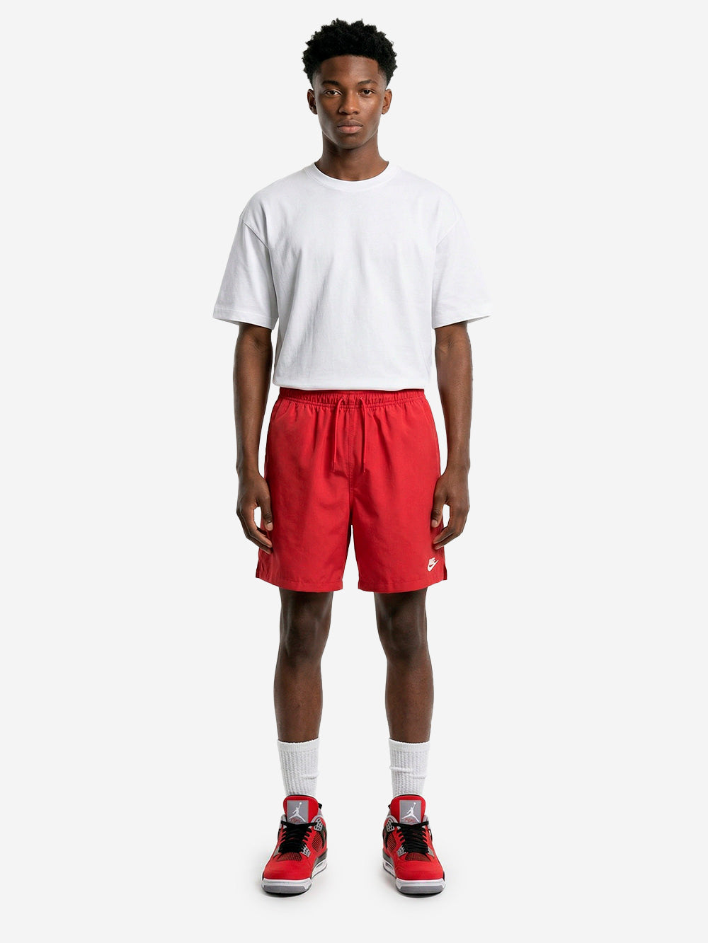 NIKE Shorts rossi Club con Swoosh Rosso Urbanstaroma