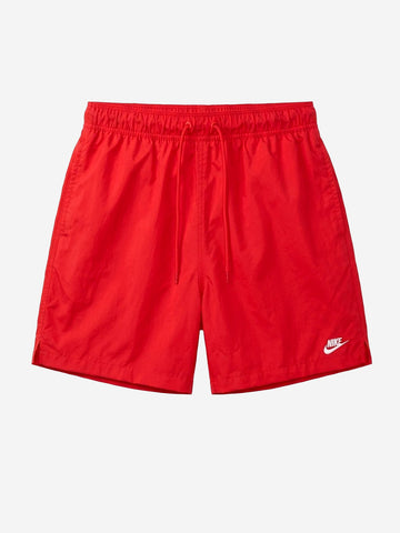 NIKE Shorts rossi Club con Swoosh Giallo