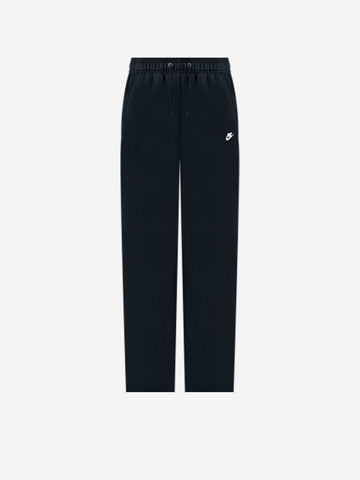 NIKE Pantaloni in fleece con orlo aperto Nero