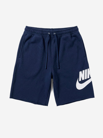 NIKE Shorts blu navy in French Terry Blu