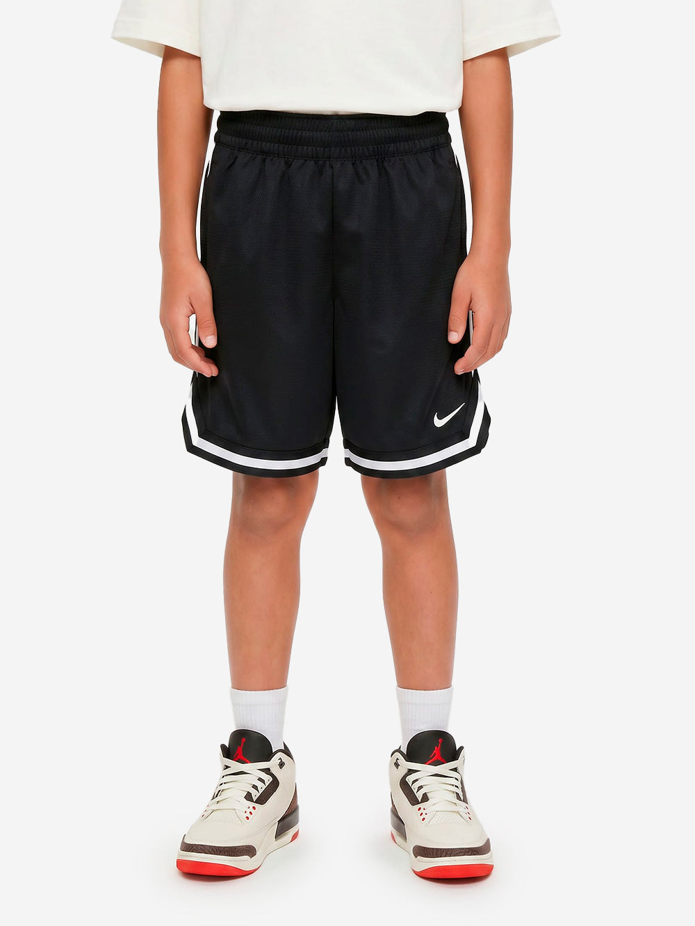 NIKE Shorts da basket neri con swoosh Nero Urbanstaroma