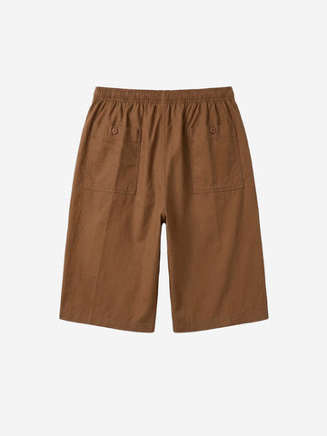 NIKE Shorts oversize marroni pleated con Swoosh Marrone