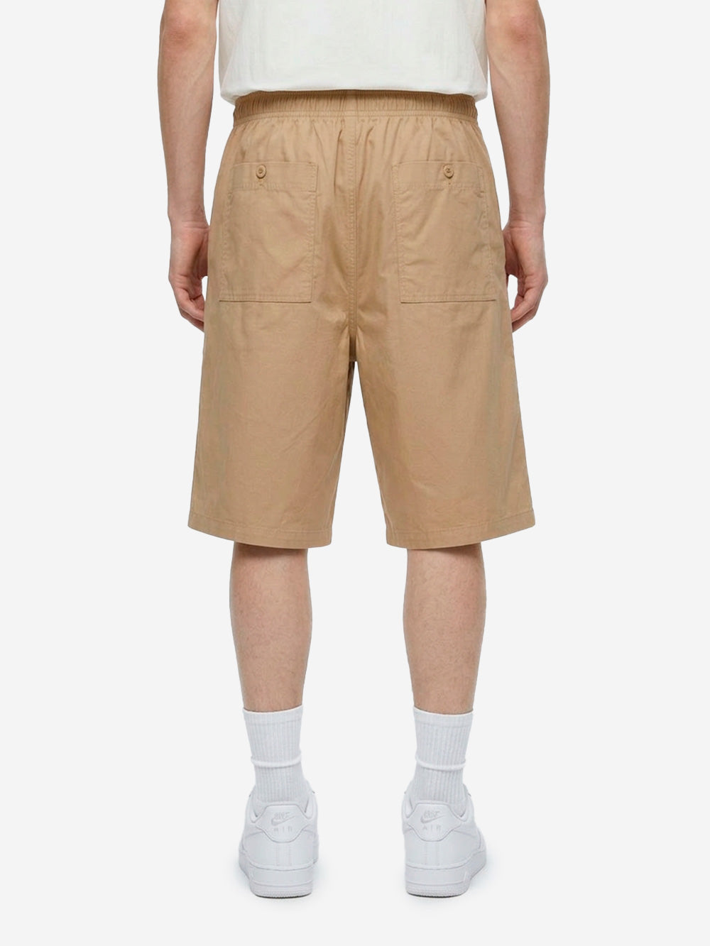 NIKE Shorts oversize beige pleated con Swoosh Beige Urbanstaroma