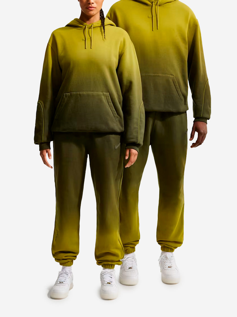 NIKE Pantaloni fleece verdi CS Nocta x Drake con elastico alla caviglia Verde Urbanstaroma