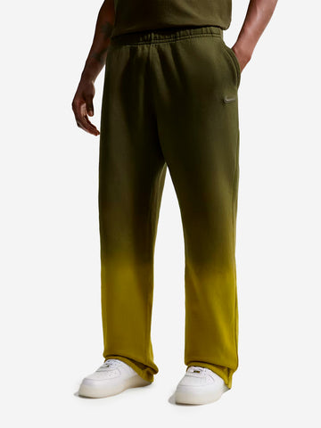 NIKE Pantaloni fleece verdi CS Nocta x Drake con bordo aperto Verde
