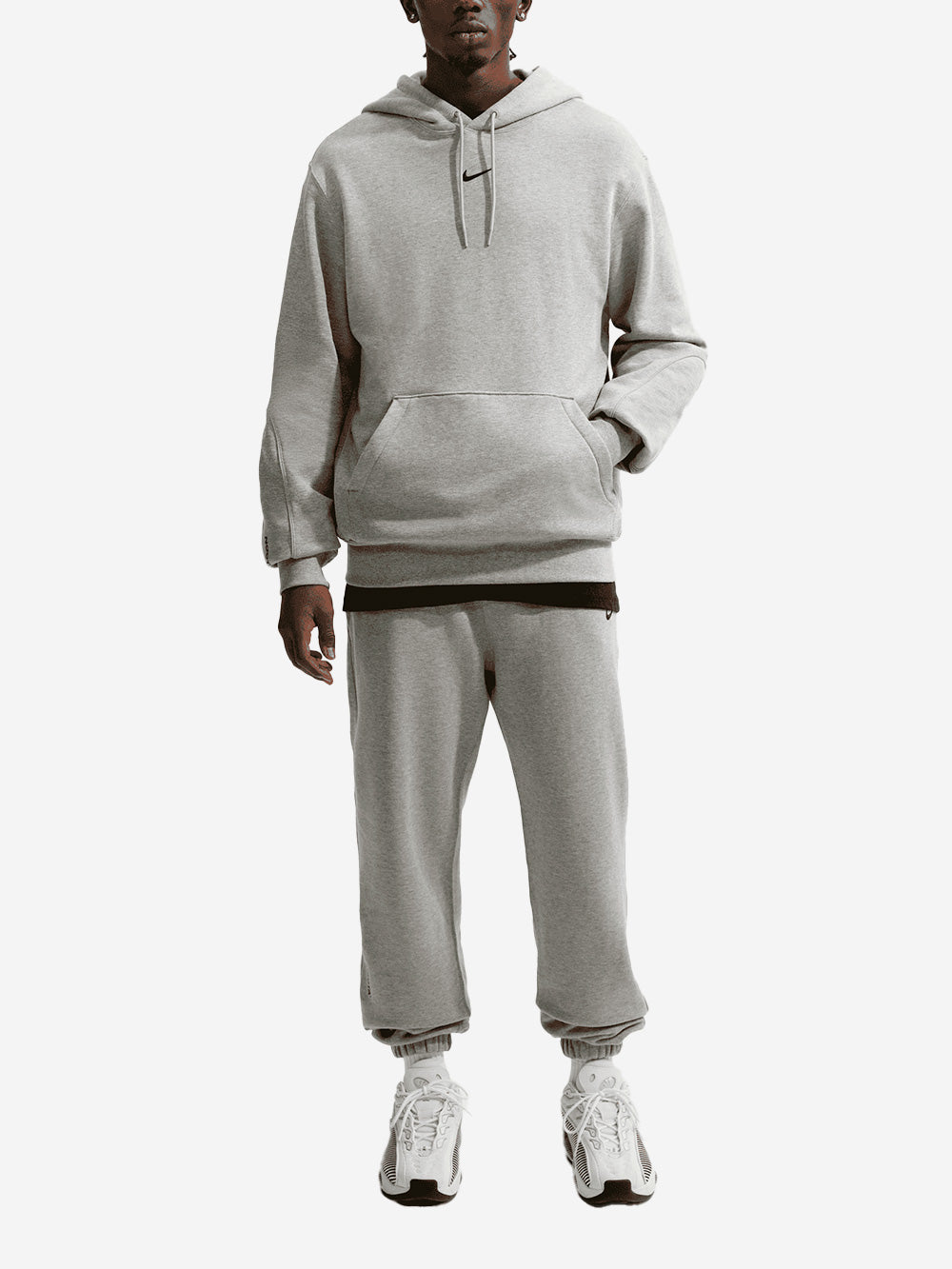 NIKE x Drake NOCTA Felpa grigia in fleece con cappuccio CS 2 Grigio Urbanstaroma