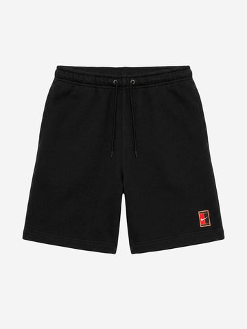 NIKE Shorts da tennis in fleece Dri-FIT Nero