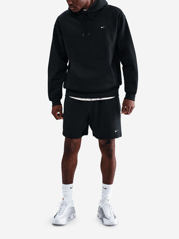 NIKE Felpa pullover nera con cappuccio e Swoosh Nero