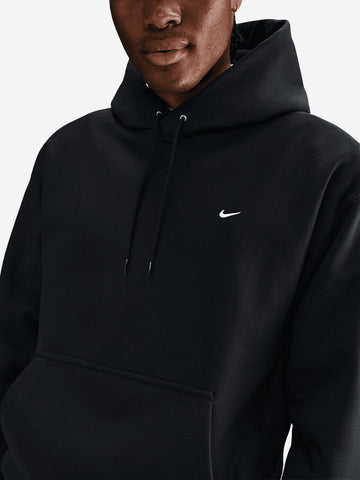 NIKE Felpa pullover nera con cappuccio e Swoosh Nero