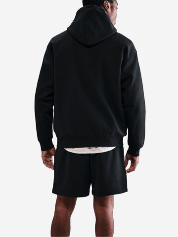 NIKE Felpa pullover nera con cappuccio e Swoosh Nero