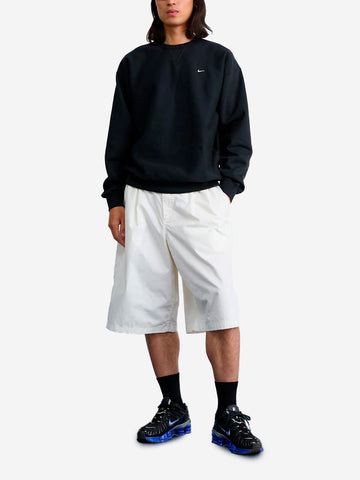 NIKE Maglia nera a girocollo in fleece Nero