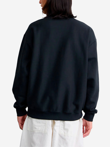 NIKE Maglia nera a girocollo in fleece Nero