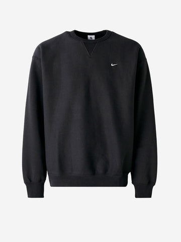 NIKE Maglia nera a girocollo in fleece Nero