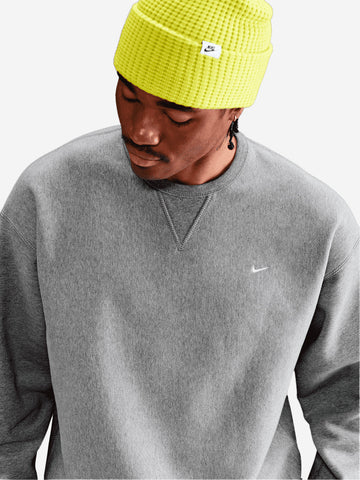 NIKE Maglia grigia a girocollo in fleece Grigio