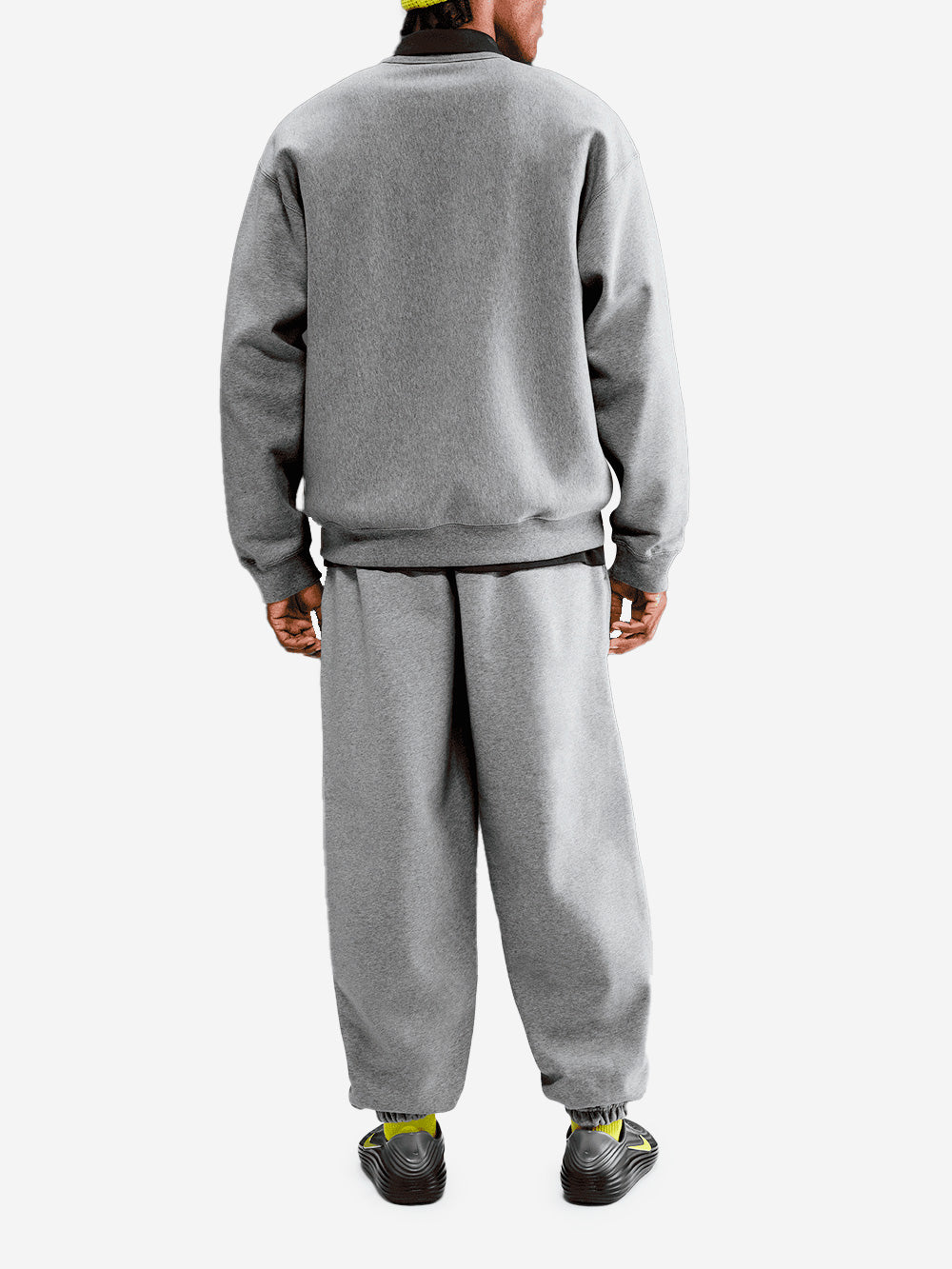 NIKE Maglia grigia a girocollo in fleece Grigio Urbanstaroma