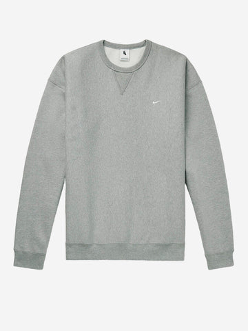 NIKE Maglia grigia a girocollo in fleece Grigio