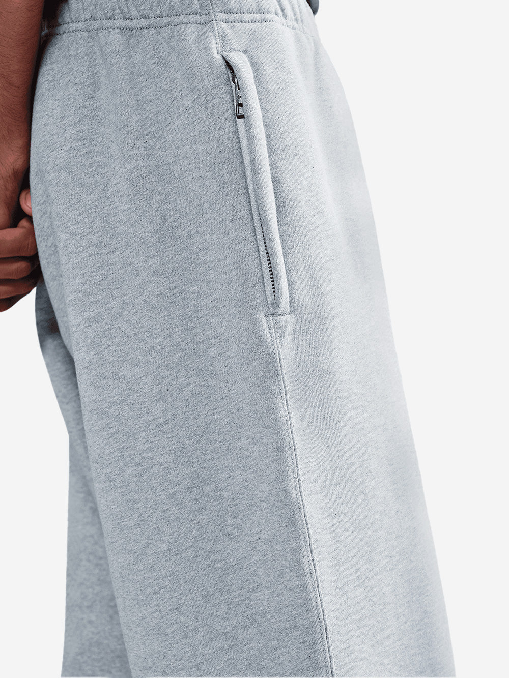 NIKE Pantaloni grigi in fleece con orlo aperto Grigio Urbanstaroma