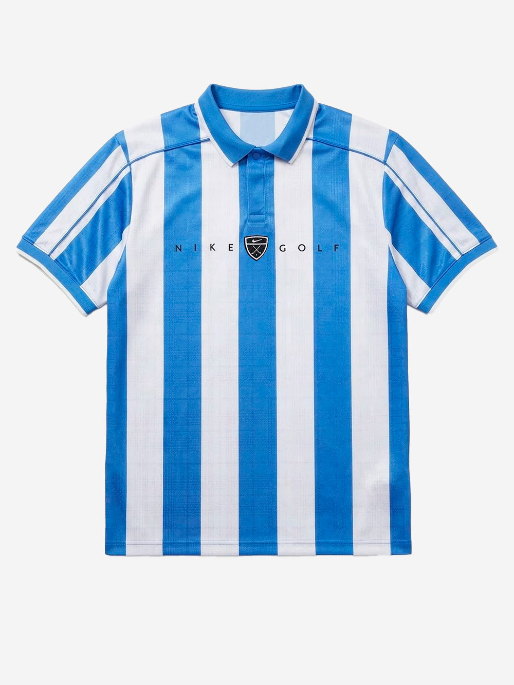 NIKE Polo da golf a manica corta bianca e blu Dri-FIT Bianca celeste Urbanstaroma