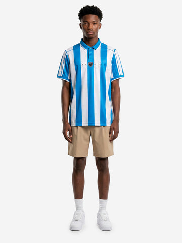 NIKE Polo da golf a manica corta bianca e blu Dri-FIT Bianca celeste