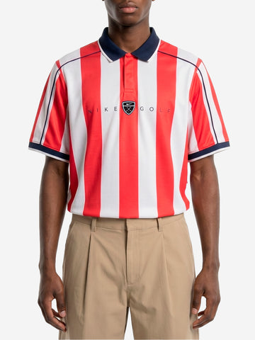 NIKE Polo da golf a manica corta bianca e rossa Dri-FIT Rossa beige