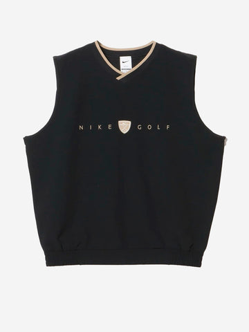 NIKE Gilet da golf nero oversize Dri-FIT antivento Nero